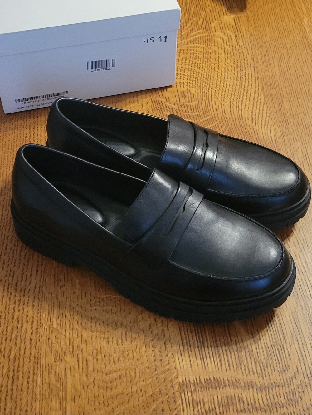 Quince Italian Leather Lug Sole loafer - black - Picture 10 of 14